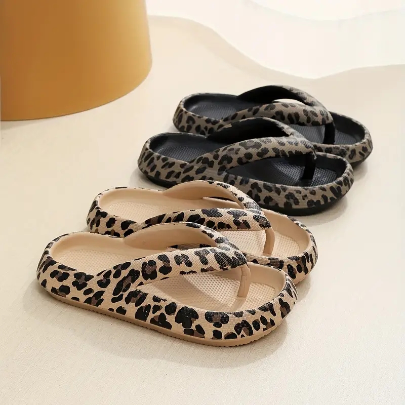 Baby Gate Stairs - Damen Retro Leopardenmuster EVA Slides -