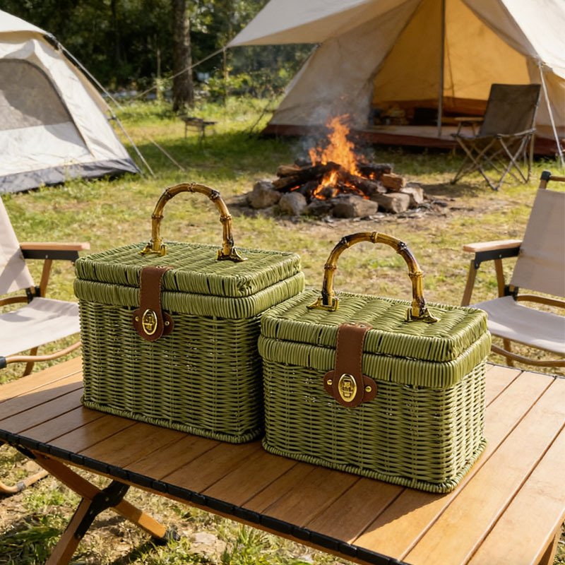 Handgewebter Rattan-Geschenkko – Baby Products Basket Bewertung und Preis