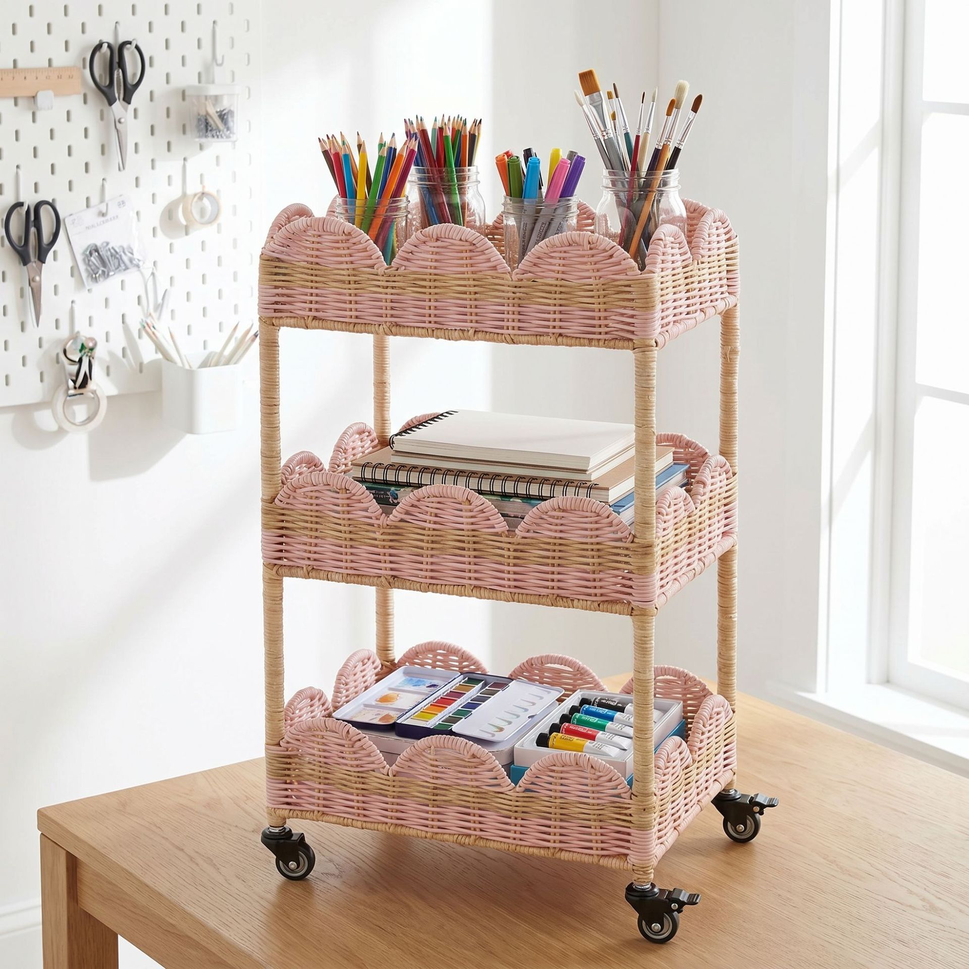 Imitations-Rattan-Korbregal, m – Baby Products Basket Bewertung und Preis