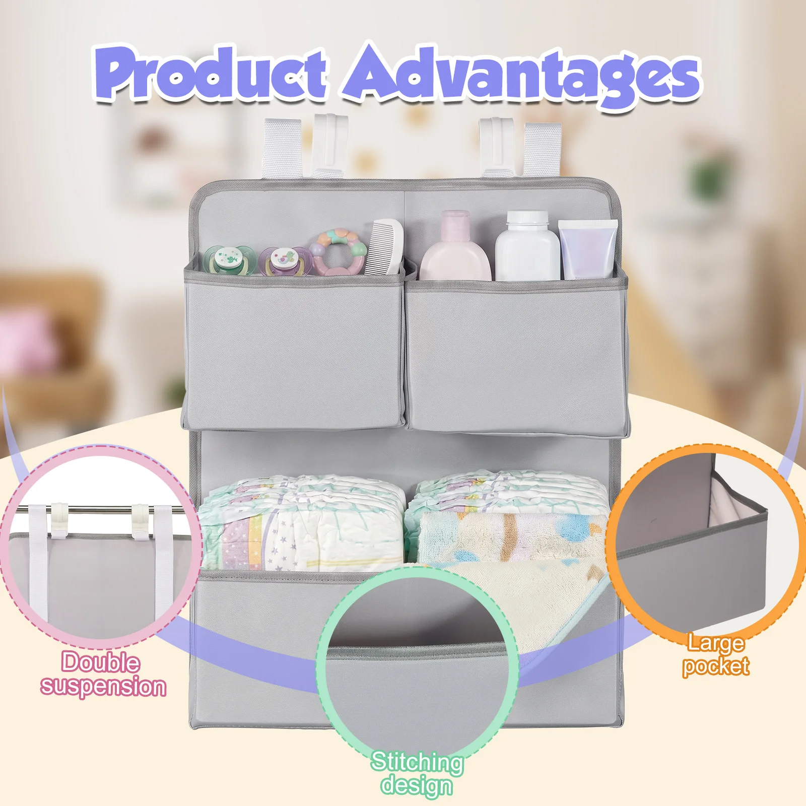 2-stufiger Hängender Windel-Or – Baby Products Basket Bewertung und Preis