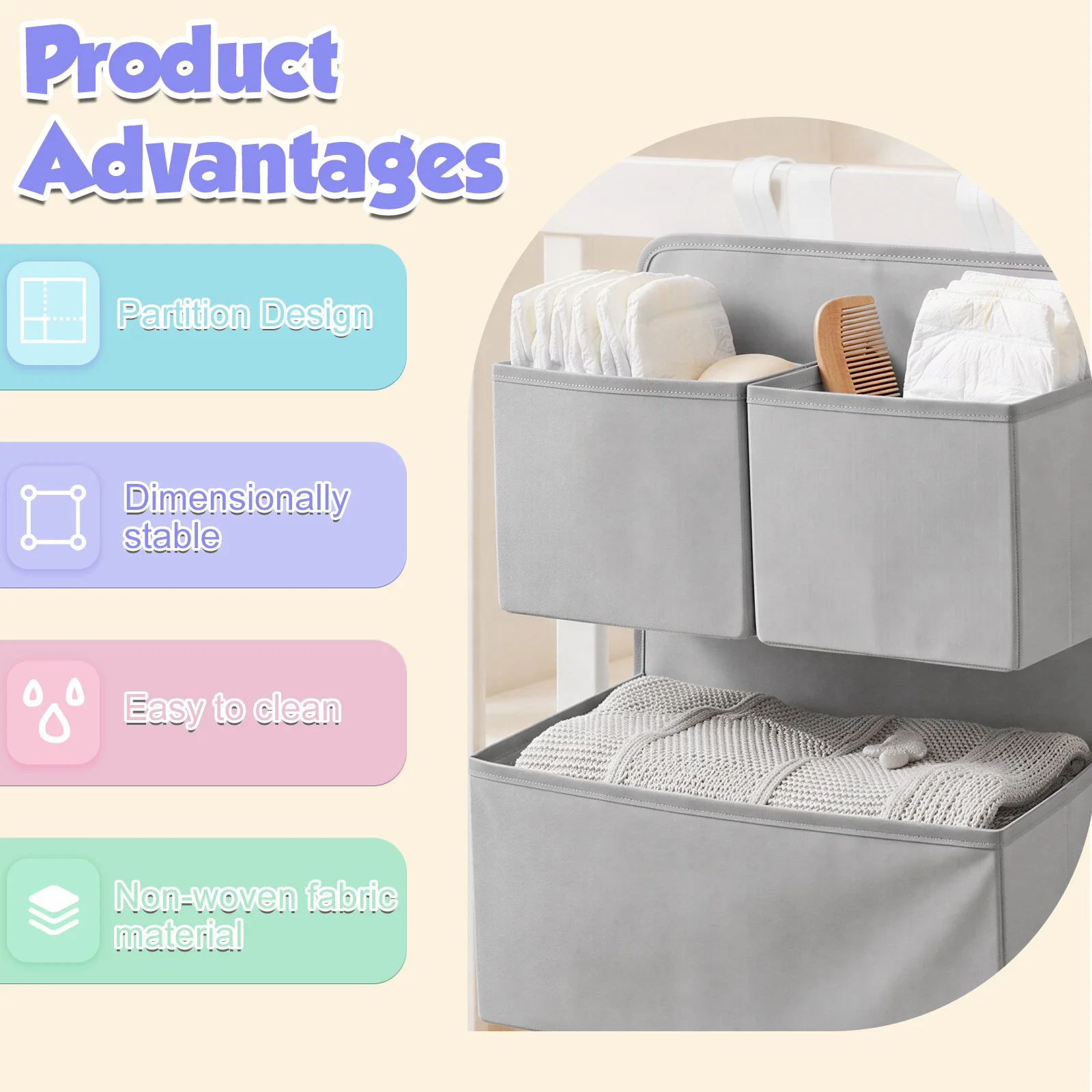 2-stufiger Hängender Windel-Or – Baby Products Basket Bewertung und Preis